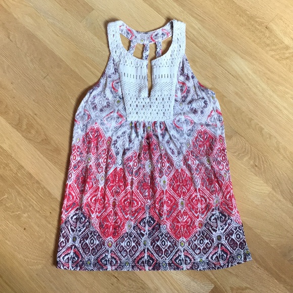 ⭐️BOGO FREE! Crochet Boho Print Tank Top - Picture 2 of 8